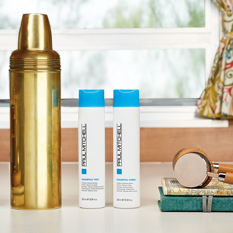 Using good products and treatments like Paul Mitchell's line can help strengthen your hair and promote growth - call Cutting Crew Hair Salon for recommendations.